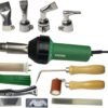 110V 1600W Plastic Welding Gun Hot Air Heat Gun Adjustable Temperature PVC TPO Welding Kit Accessories Speed Nozzle Roller Dolphin Knife Hook