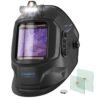 3.93"X3.66" Auto Darkening Welding Helmet with Light, 1/1/1/1 Top Optical Clarity, 4 Arc Sensor Wide Shade 4/5-9/9-13 for TIG MIG STICK CUT Welding Hood Welder Mask