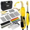 Allturn Plastic Welder 2 in 1,Plastic Welding Kit Car Bumper Repair Kit,4 Types of Plastic Welding Staples,Plastic Welding Rods Consumables Kit,YELLOW.