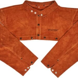 ANTAITHER Split Cowhide Leather Welding Cape Sleeve - Superior Heat & Flame Resistance for Heavy-Duty Protection