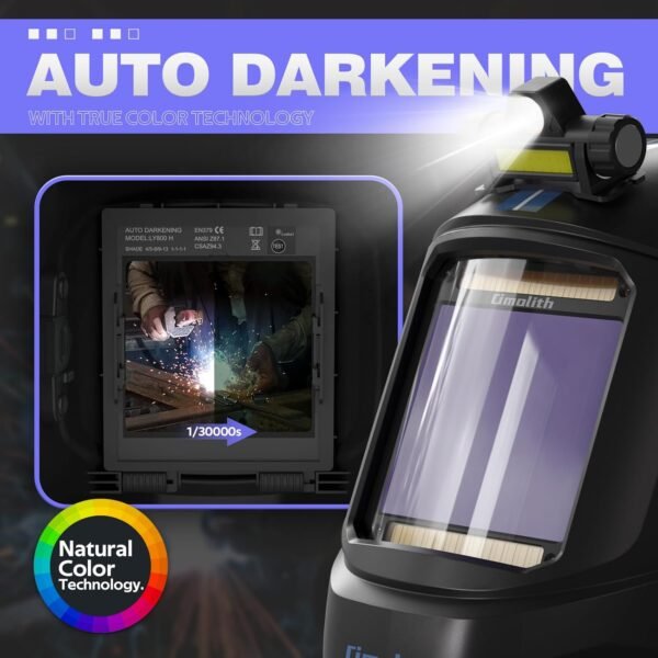 Auto Darkening Welding Helmet Review Omolith OM-17800F with Large Clear View