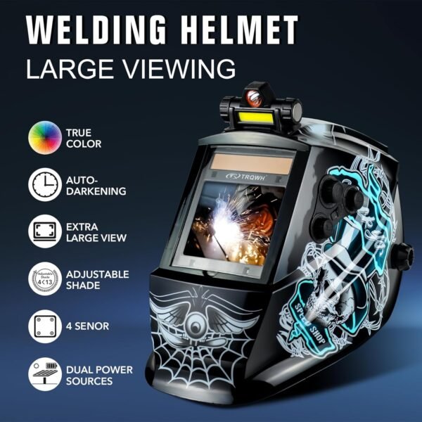 Auto Darkening Welding Helmet TRQWH by Wuhan Tuoerqi Review True Color and Large Viewing Benefits