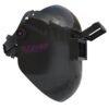 Black Flip Up Chopped Fiberglass Sugar Scoop Welding Helmet, Medium Cut top and Bottom Sugar Scoop Pipeline Welding Hood
