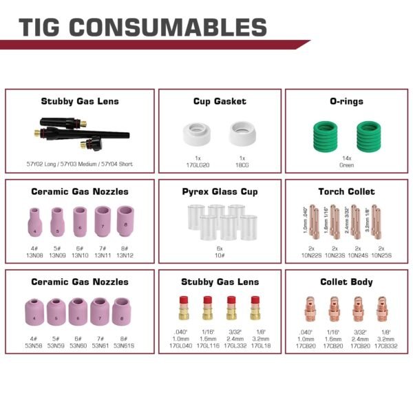 Comprehensive ARCCAPTAIN TIG Welding Equipment Review Essential 49 Pcs Torch Accessories Kit