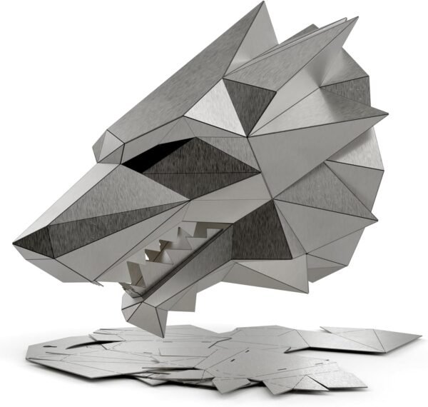 Dire Wolf Head Welding kit For Beginners Practice,201 stainless steel Welding Coupons,Laser Cut Welding Training Metal Suitable For TIG, MIG, Gas, Arc, Stick, DIY Welding...