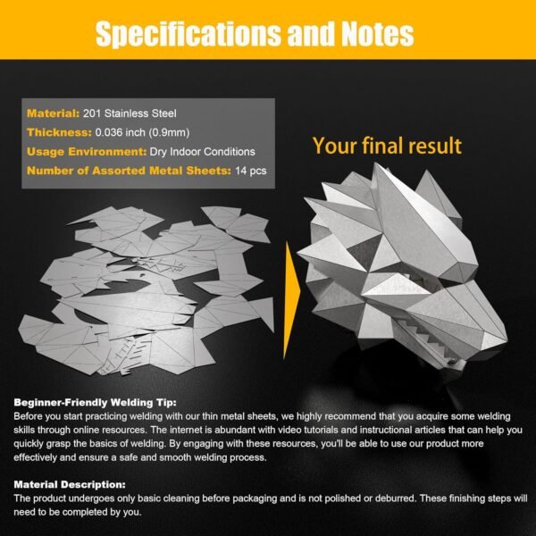 Direwolf Head Welding Kit Review by SONNLER Best Stainless Steel Practice Set