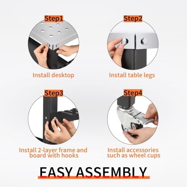 ElfinAura Welding Table Review Heavy Duty 1200lbs Capacity with Locking Wheels