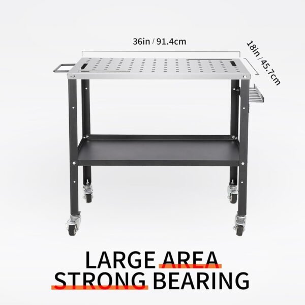 ElfinAura Welding Table Review Heavy Duty 1200lbs Capacity with Locking Wheels