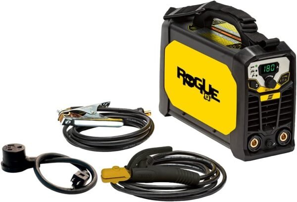 ESAB 0700500070 MINIARC Rogue ES 180i Stick Welding System, Dual Voltage Input, Adjustable Hot Start/Arc Force, Stick 6010 Mode, Power Factor Control, Electrodes up to 5/32",...