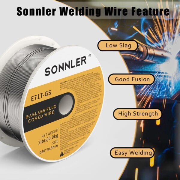 Flux Core Welding Wire SONNLER 030 Review Best Value Low Spatter Mild Steel Wire
