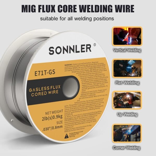 Flux Core Welding Wire SONNLER 030 Review Best Value Low Spatter Mild Steel Wire