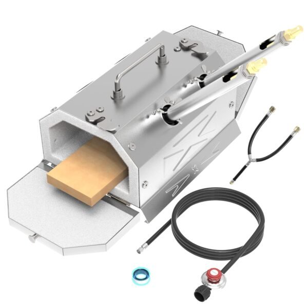 Gas Propane Forge 2600Â°F,Double Doors,Large Capacity,Portable Equipment,Knife Making(Stainless Steel) Blacksmithing Farrier tool,Gas Welding Kits, Forge Kit GY200