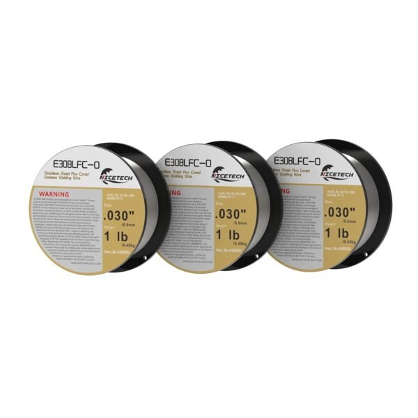 Gasless Flux Cored Welding Wire, Stainless Steel, E308LFC-O. (3PK, .030" 1lb)