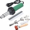 Iglobalbuy 110V 1600W Hot Air Torch Plastic Welding Gun Welder Pistol Hot Air TPO Welder Kit for Roofing, Includes Nozzles, Roller and Plastic PVC Rods