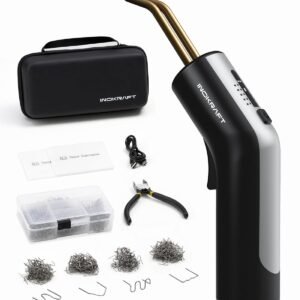 InoKraft Plastic Welder,Cordless Plastic Welding Kit with 500 Staples,Plastic Welder Kit with Portable Storage Bag for Bumper Repair, DIY Projects and other Plastic Repairs