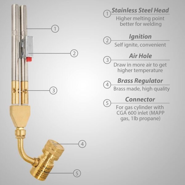 Intcoll Propane Torch Review Double Head Self Ignite Gas Welding Torch Performance
