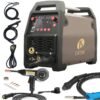 LOTOS MIG225SP MIG Welder with Aluminum Spool Gun, 225A 110/220V, 6 in 1 Gas MIG, Spool Aluminum, Gasless Flux Core, Stick, Lift TIG, Spot, Multi Process Welding Machine Auto...
