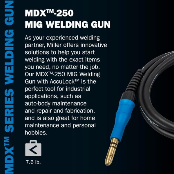 Miller MDX-250 MIG Welding Gun Review Powerful Wire-Feeding and Pulse Welding Performance Miller MDX-250 MIG Welding Gun Review Powerful Wire-Feeding and Pulse Welding Performance