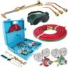 Oxygen Acetylene Torch Kit, Cutting Torch and Welding Kit, Oxy Gas Welding Cutting Brazing Set, Gas Welding Kit, Portable Oxy Acetylene Torch Welder, With Nozzles, Regulator,...