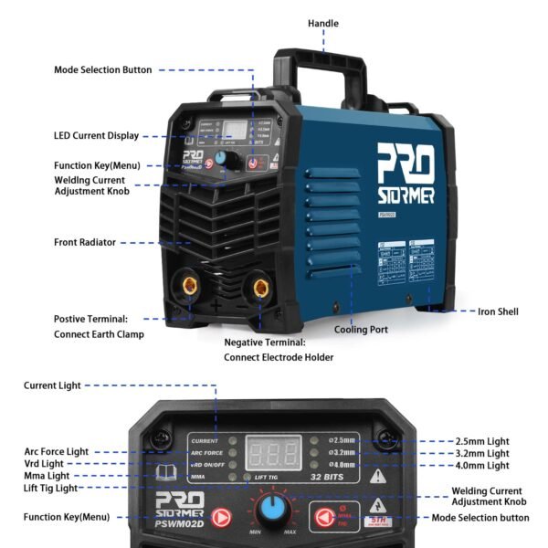 Prostormer 160Amp ARC Stick Welder Review Best Dual Voltage MMA TIG Welding Machine