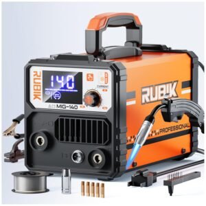 RUBIK MIG Welder, 140A Welding Machine, 110V MIG/LIFT TIG/STICK 3 in 1 Welder Machine, Flux Core Welder, Portable Gasless MIG Welding Machine, Digital Display IGBT Inverter...