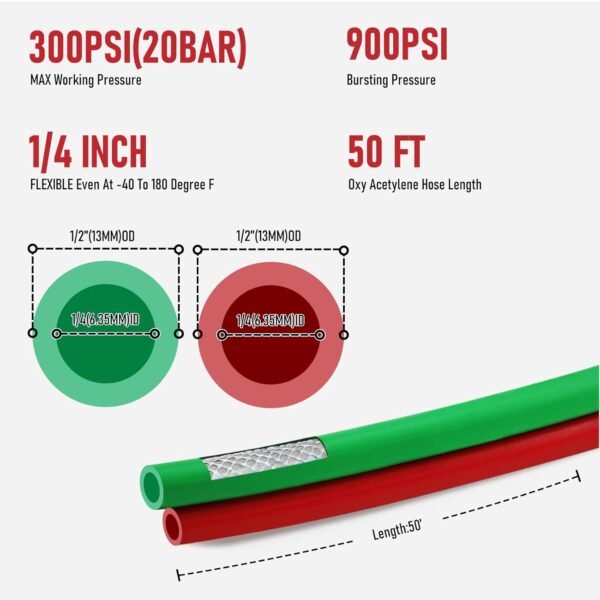 RX WELD Oxygen Acetylene Hose 50 Feet Review Durable Rubber Grade R Performance