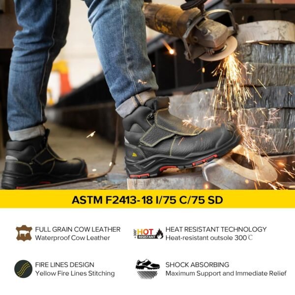 SAFETOE Welding Boots Review Best Heat Resistant Composite Toe Men’s Work Shoes