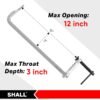 SHALL Bar Clamps Review Powerful 12 Inch Steel F Clamps for Woodworking