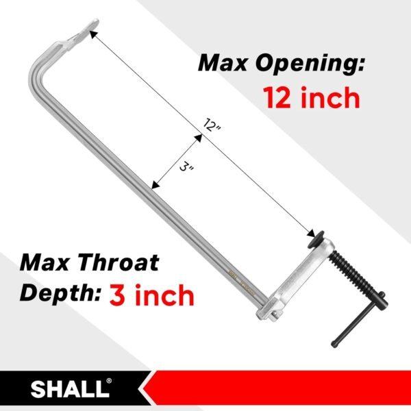 SHALL Bar Clamps Review Powerful 12 Inch Steel F Clamps for Woodworking