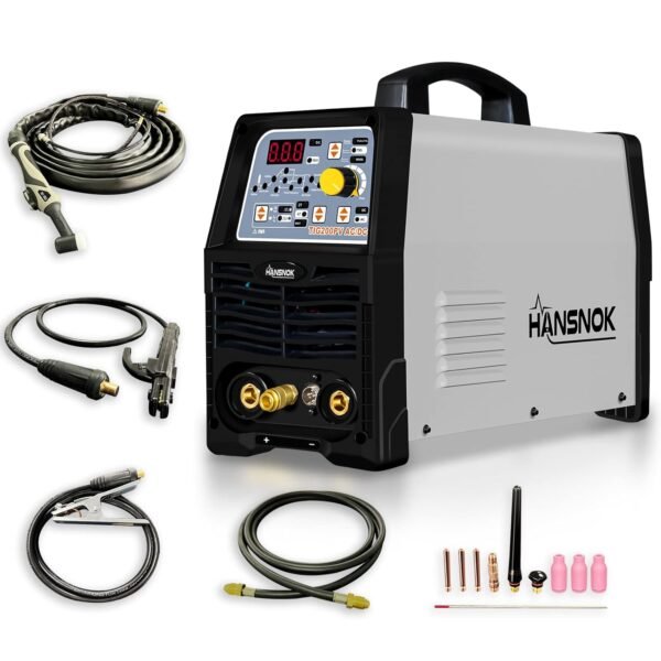 TIG200PV TIG Welder, AC/DC 200Amp Digital LCD Display IGBT Pulse TIG/Stick Welder, Dual Voltage 220V/110V, Arc Welder, TIG Welding Machine with Torach Accessories (Tig200PV)