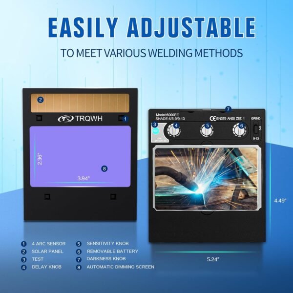 TRQWH Welding Lens Review Auto Darkening True Color Technology TRQ-6000EE