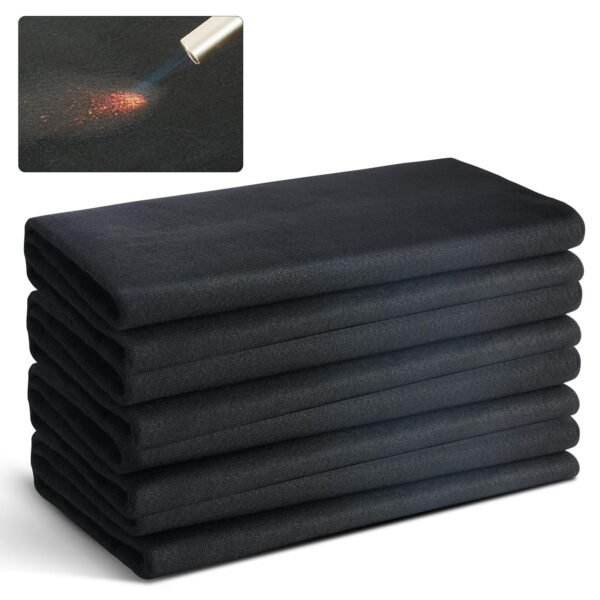 VEVOR Carbon Felt Welding Blanket 4 Pack, 37" x 36" Flame Retardant Welding Blanket, Up To 1800°F Heat Resistant Blanket Set, Cuttable Carbon Fiber Fire Retardant Insulation...