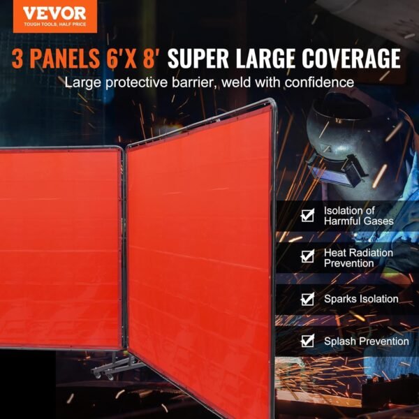 VEVOR Welding Screen Review Comprehensive 3 Panel Flame Resistant Protection