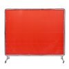 VEVOR Welding Screen with Frame, 6' x 8' Welding Curtain Screen, Flame-Resistant Vinyl Welding Protection Screen on 4 Swivel Wheels (2 Lockable), Moveable & Professional for...