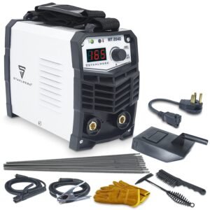 Welder ARC 165A Inverter MMA Welding Machine Kit 110/220V IGBT Digital Display Hot Start Portable with Welding Gloves, fits 2.5mm Welding Rods
