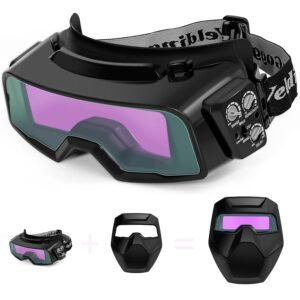 Welding Goggles Auto Darkening Plasma Cutting Glasses - Eye Protection Safety Goggles for Welding