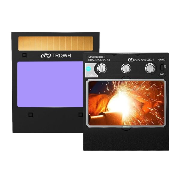 Welding Lens Auto Darkening - Welding Helmet Lens True Color Technology with 4 Arc Sensor Ajustable Shade Range 4/5-13 Automatic LCD Lens Dimming Shade Filter 4.49x5.24in Auto...