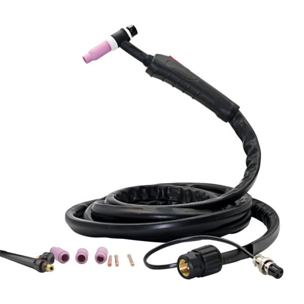 WP17F Air-Cooled Tig Torch With 13FT Cable Plug 16M-2 M16*1.5 Connector (WP17F European black handle)