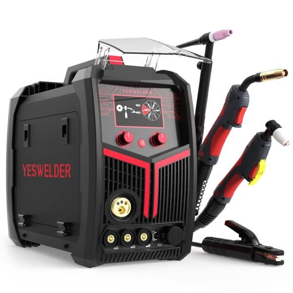 YESWELDER Plasma Cutter Welder Combo Gas MIG/Gasless MIG/Lift TIG/Stick/CUT 5 in 1 Welding Machine FIRSTESS MP200 Multi Process Welder