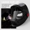 YESWELDER Welding Helmet LYG-0V-900B Review Large Flip Up Design and Clarity